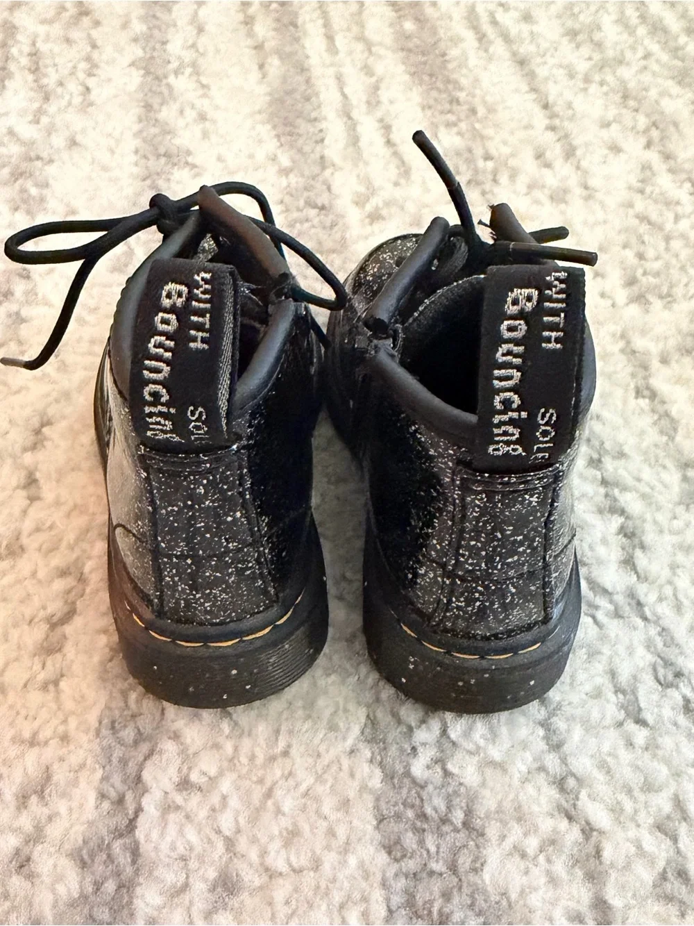 Dr. Martens 1460 Glitter Patent Leather Boots Toddler Size 6